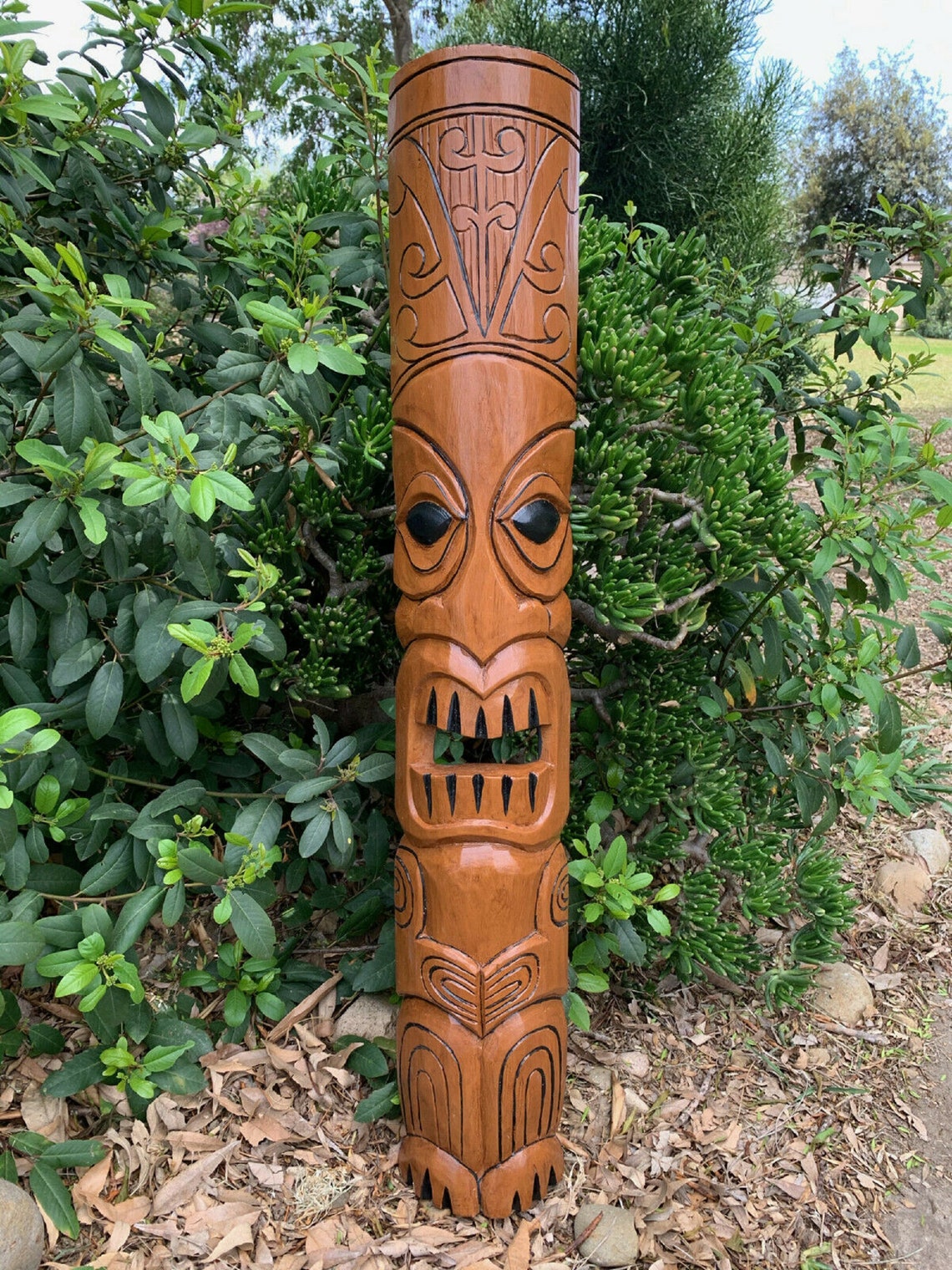 39 Antique Tiki Statue Tiki Mask Tiki Decor African Mask Etsy