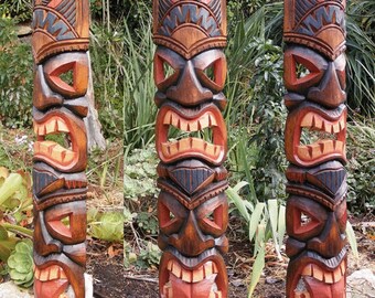 40 5 PC Tiki Mask Set of Tiki Statue Arts & Craft Wall - Etsy