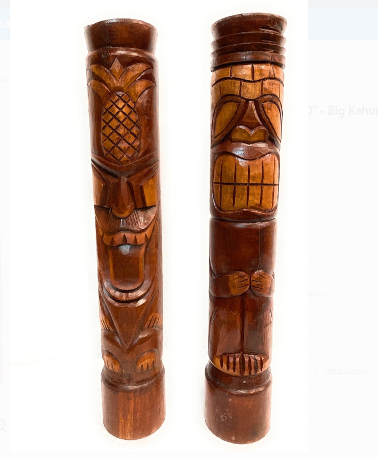 40 Tiki Totem Pole Set Pineapple Tribal Tiki Masks Tiki | Etsy