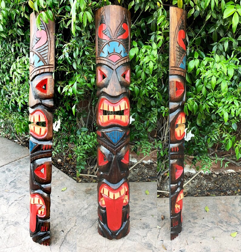 40 Tiki Statue Tiki Mask Tiki Decor African Mask Arts & Etsy