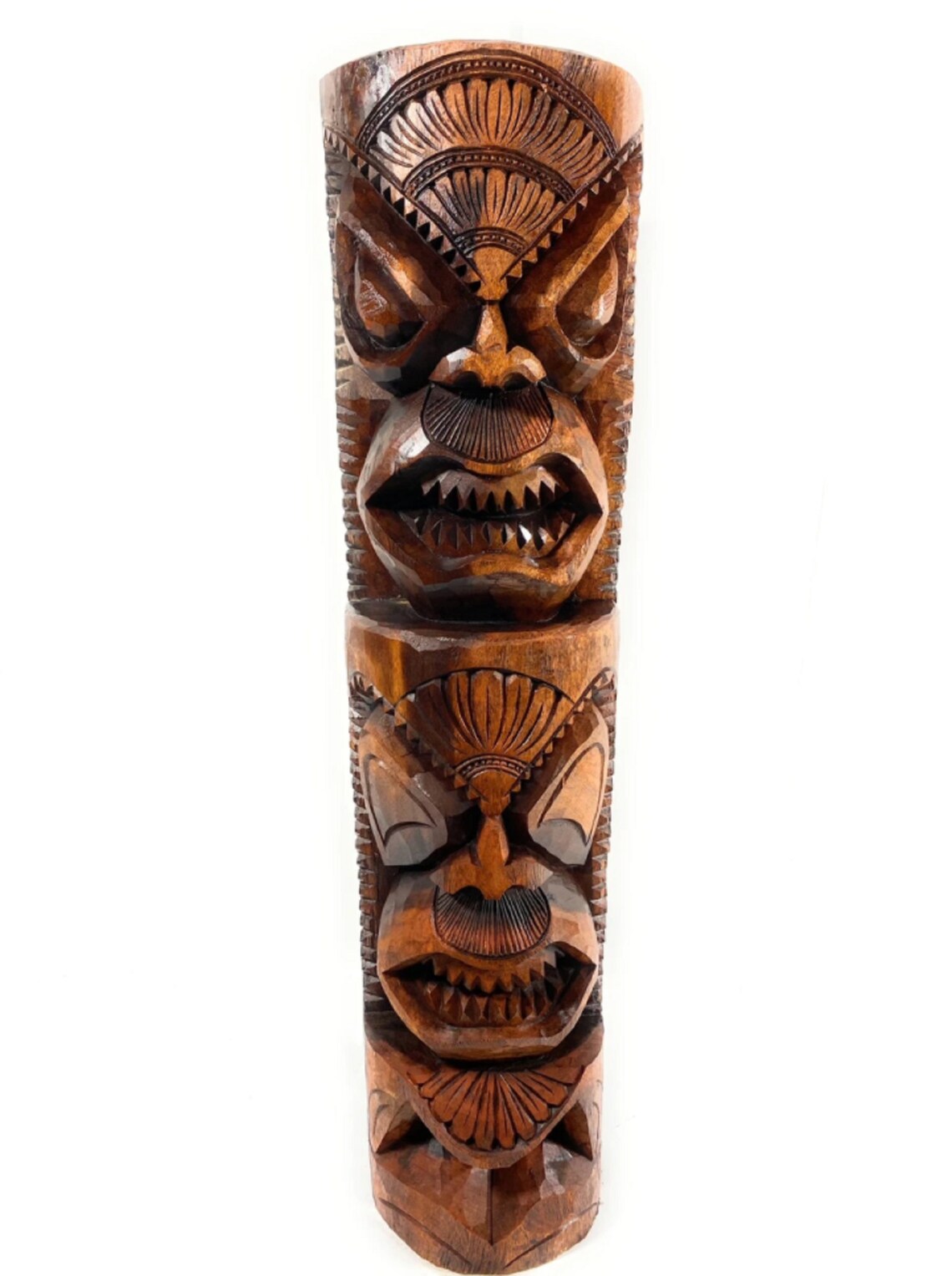 40 Two Face Tiki Totem Pole Premium Love Totem Tiki Pole - Etsy