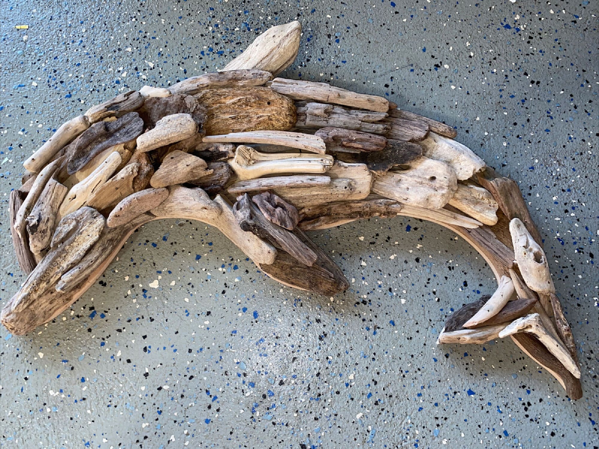 25 DOLPHIN Driftwood Wall Art Hand Made Wood Hanging Etsy