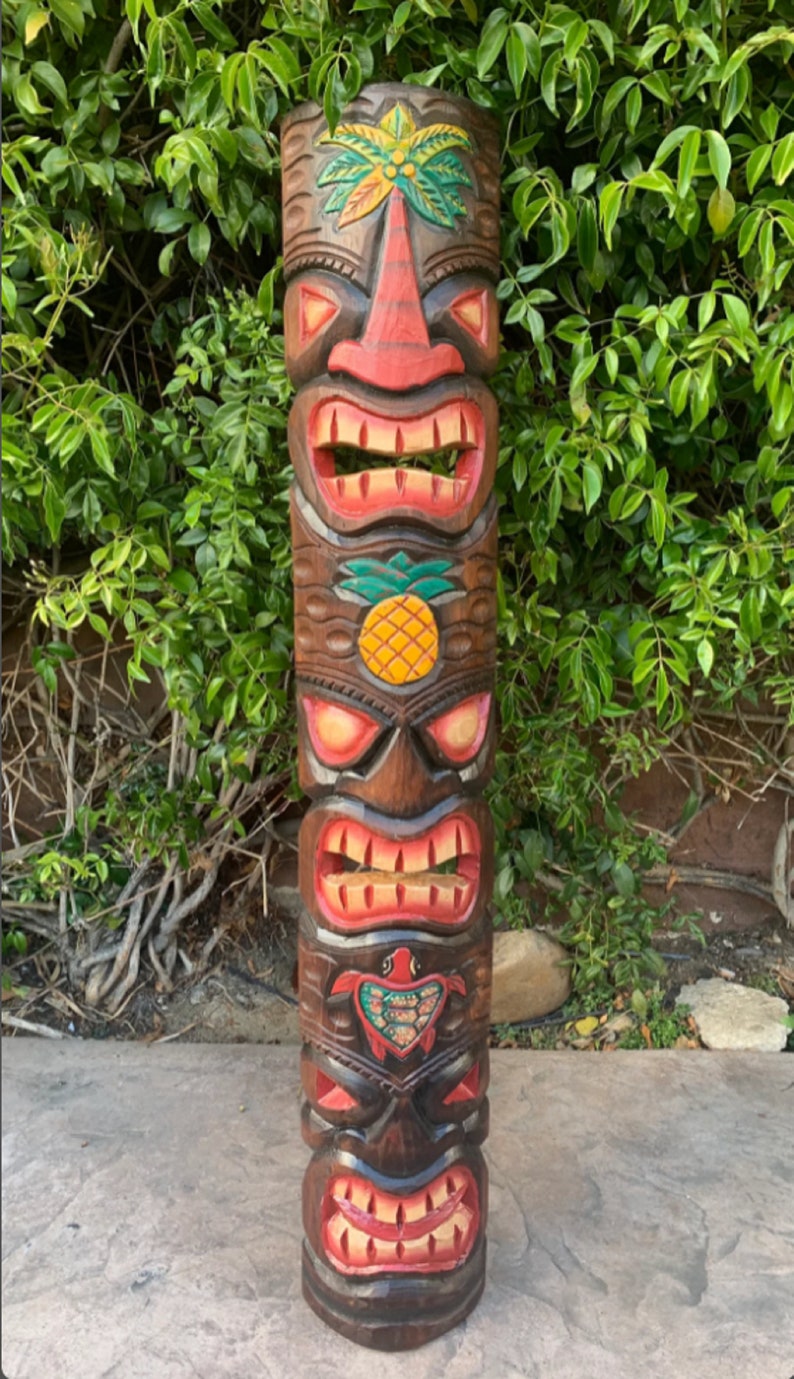 39 Tiki Statue Tiki Mask Tiki Decor African Mask Arts Etsy
