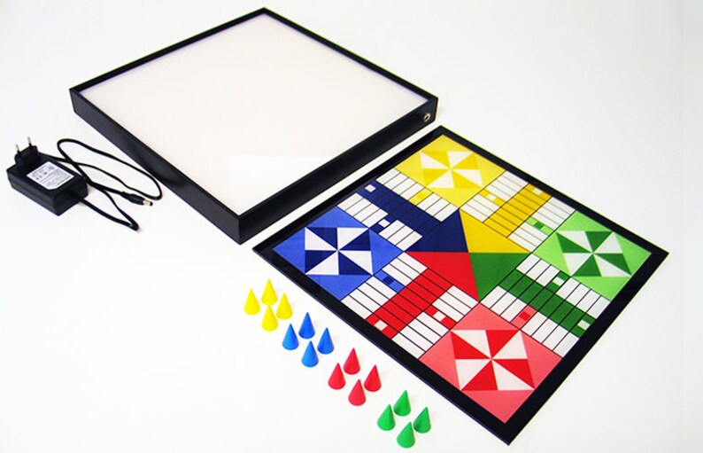 3DCUBEGAMES Bright BG5 Ludo Illuminated Light Box Game Etsy