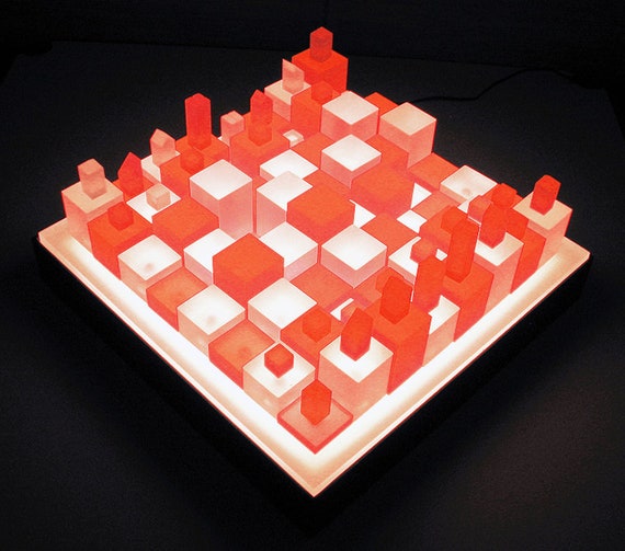 3dcubegames Schach Beleuchtet 3d Schach 3d Schachbrett Etsy