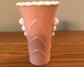 Fire King Anchor Hocking Fired On Pink Art Deco Vase