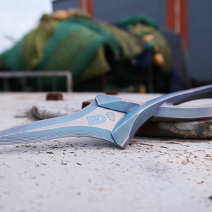 The Hugo Full Titanium Oyster Knife - Blue