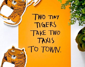 Tiger Print Print A3/A4/A5, Tongue Twister Poster