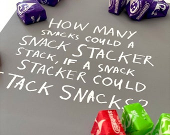 Snack Stacker Tongue Twister, A3/A4/A5, Tongue Twister Poster, Funny Art Print