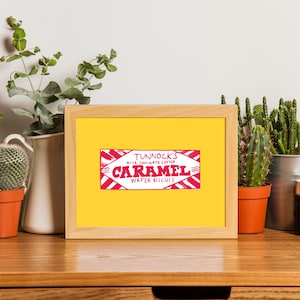 Tunnock's Caramel Wafer Biscuit Art Print | Retro Kitchen Decor