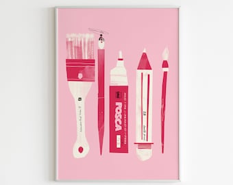 Art Tools Digital Art Print A4/A5/A3 Creative - Office - Studio Art - Illustrator - Designer