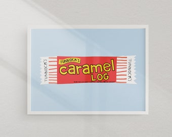 Caramel Log Digital Art Print A5/A4/A6 Wall Art Decor Wall Art