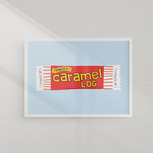 Caramel Log Digital Art Print A5/A4/A6 Wall Art Decor Wall Art