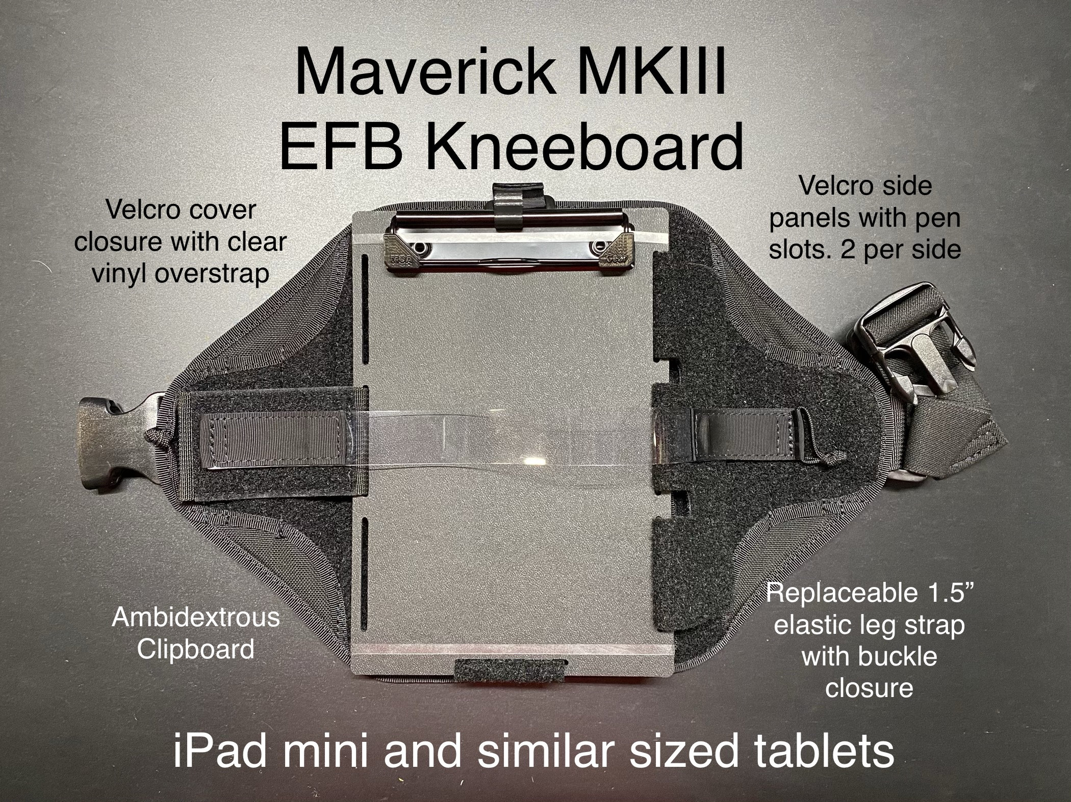 Ready to ship BLACK MKIII Aviator Kneeboard iPad Mini Etsy