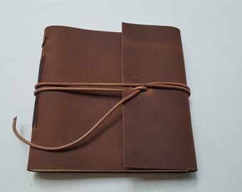 Leather journal, leather sketchbook, leather book, blank book,