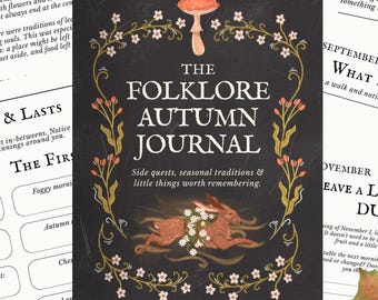 Folklore Autumn Journal | Printable Autumn Journal PDF | Seasonal Activity Book, Nature Journal, Folk Traditions & Autumn Side Quests
