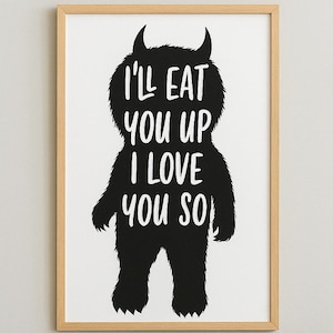 Let the Wild Rumpus Start Printable Poster – Where the Wild Things Are Inspired Wall Art, Kids Room or Playroom Decor, 6 Digital Downloads