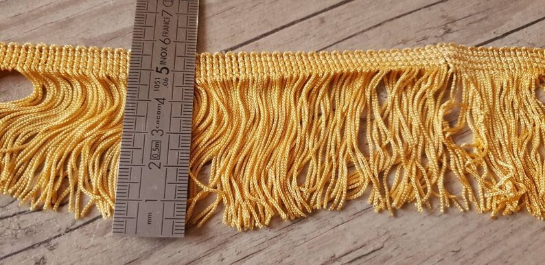 Galon à Franges Chainette 4,6 M Fil Polyester 10 Cm Pour Loisirs