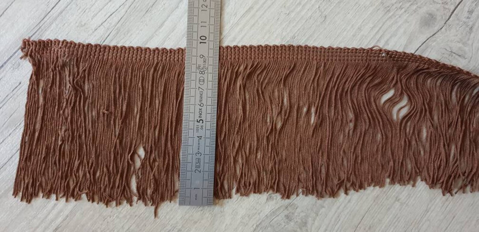 Ancienne Couverture De Selle Double - À Longues Franges - État D'occasion