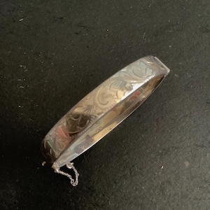 silver hinged bangle