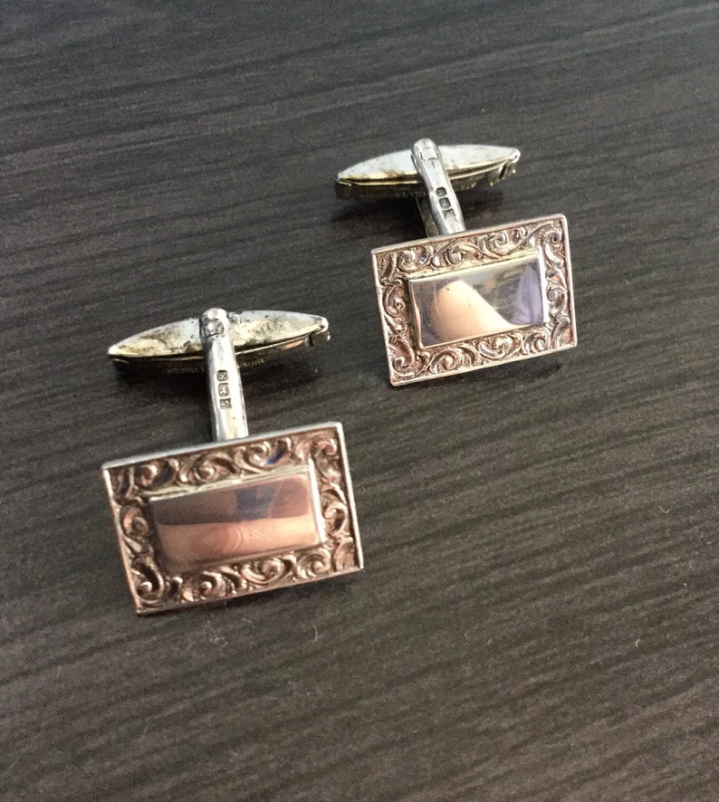 Sterling silver cuff links