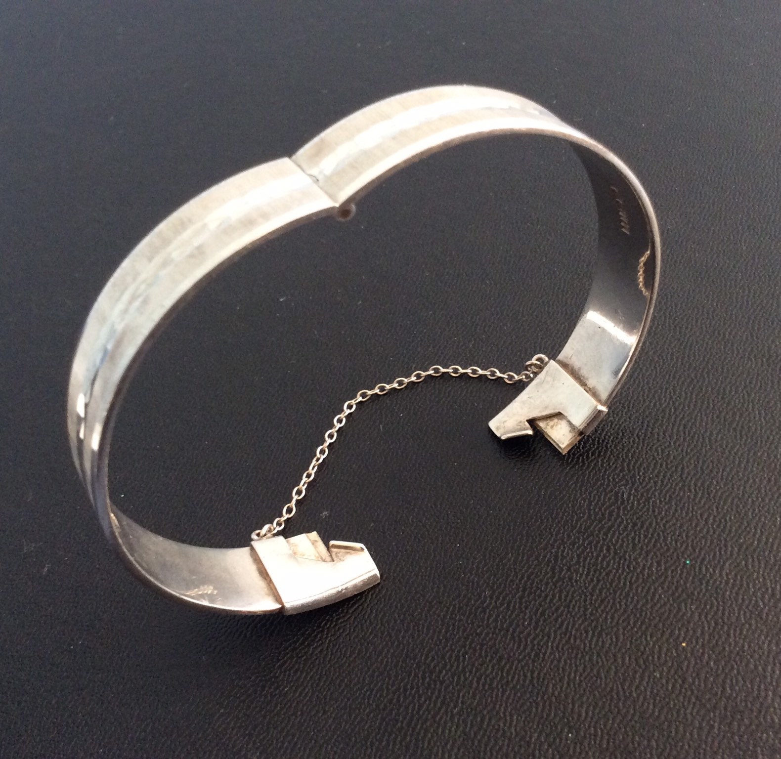Sterling Silver Hinged Bangle Etsy