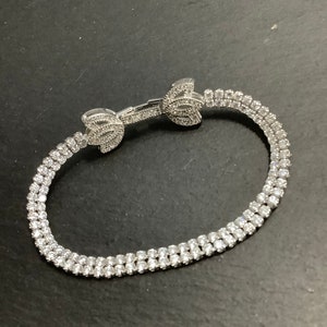 Silver cubic zirconia  bracelet