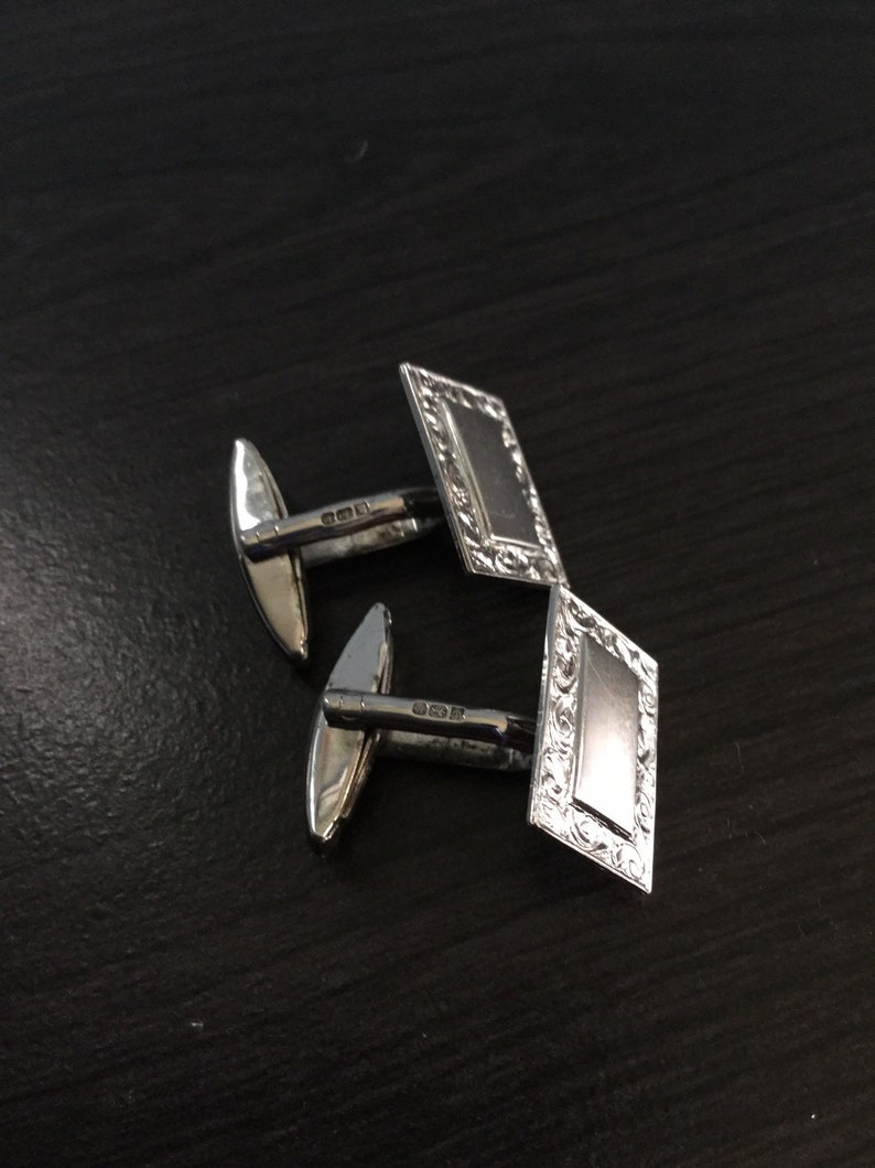 Sterling silver cuff links