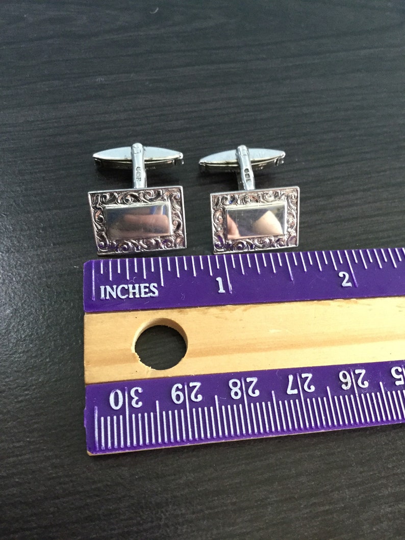 Sterling silver cuff links