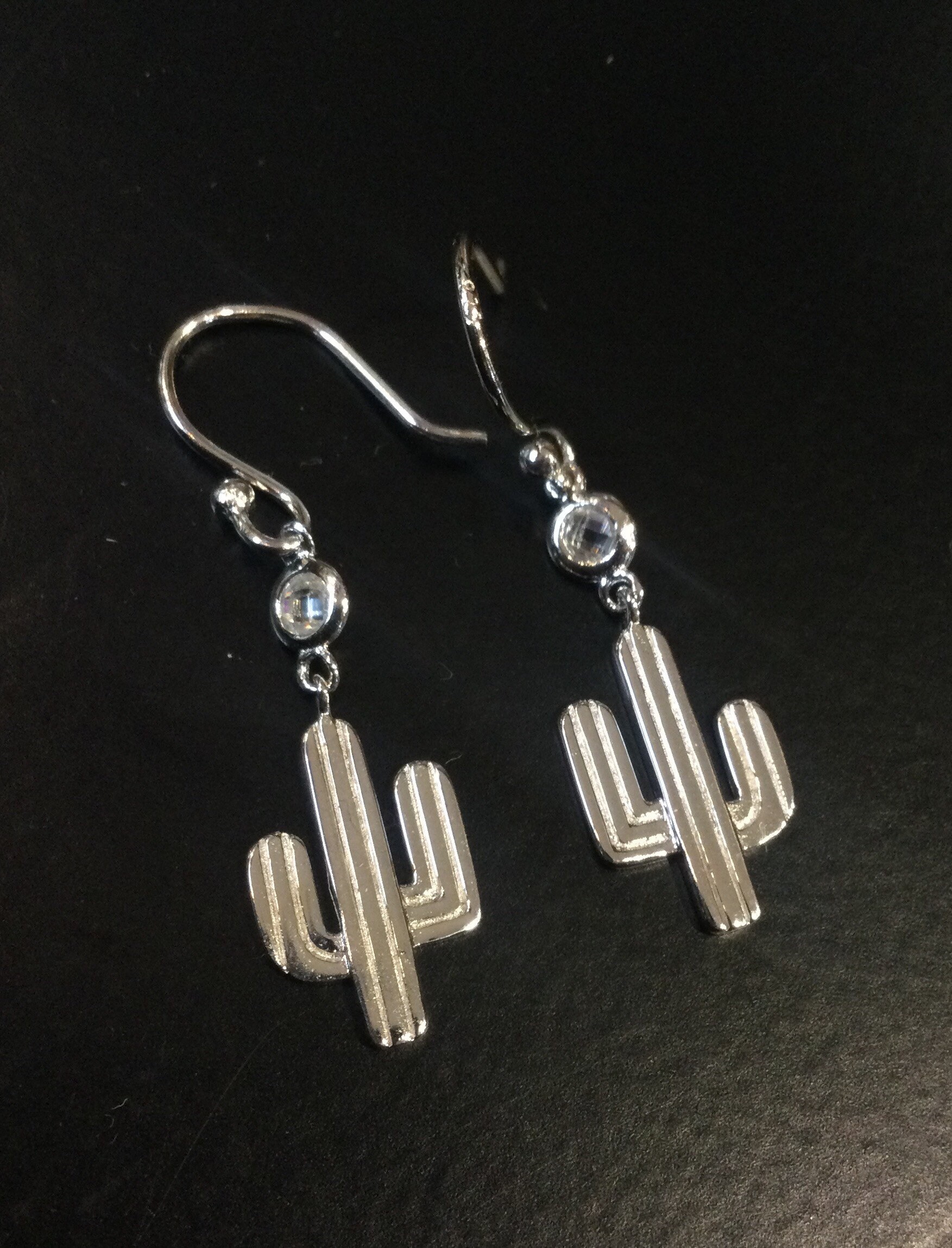 Sterling silver on sale cactus earrings