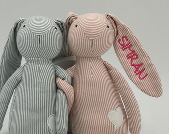 Personalized Plush Bunny: Embroidered Easter Gift