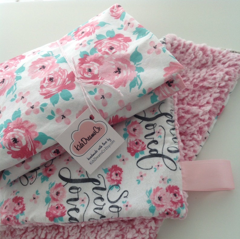 Very Loved Floral Crib Gift Set Faux Fur Lovey Fitted Crib Etsy