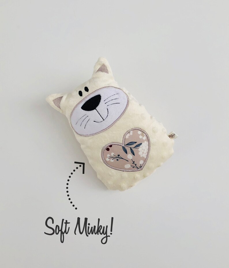 Ivory Minky Kitty Stuffed Cat Minky Cat Minky Security Toy Etsy
