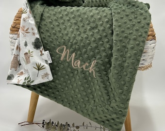 Woodland Forest Blanket, Baby Blanket, Woodland gift, Bear, Personalized blanket, Minky blanklet, blanket with name, blanket gift, forest