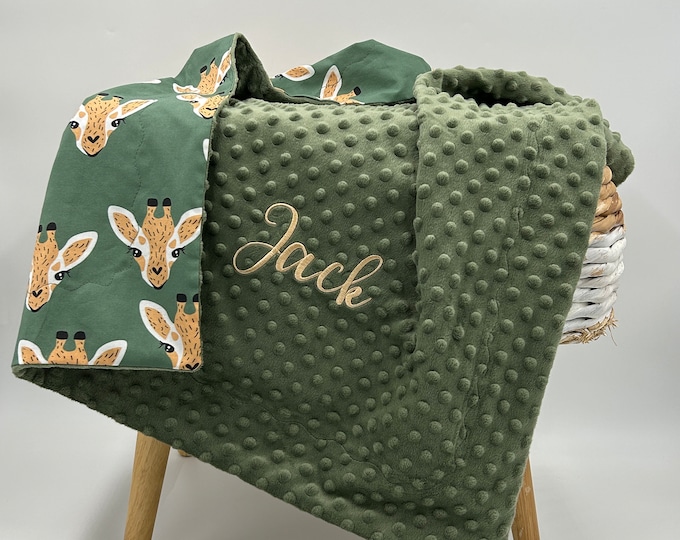 Giraffe Lovey Personalized Baby Gift Giraffe Security Blanket Lovie