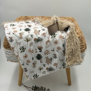 Woodland Lovey, Lovey, Security Blanket, Forest, Woodland, Minky lovey, Faux Fur Lovey, blanket gift