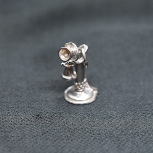 Vintage 925 Sterling Silver Telephone Charm/Pendant