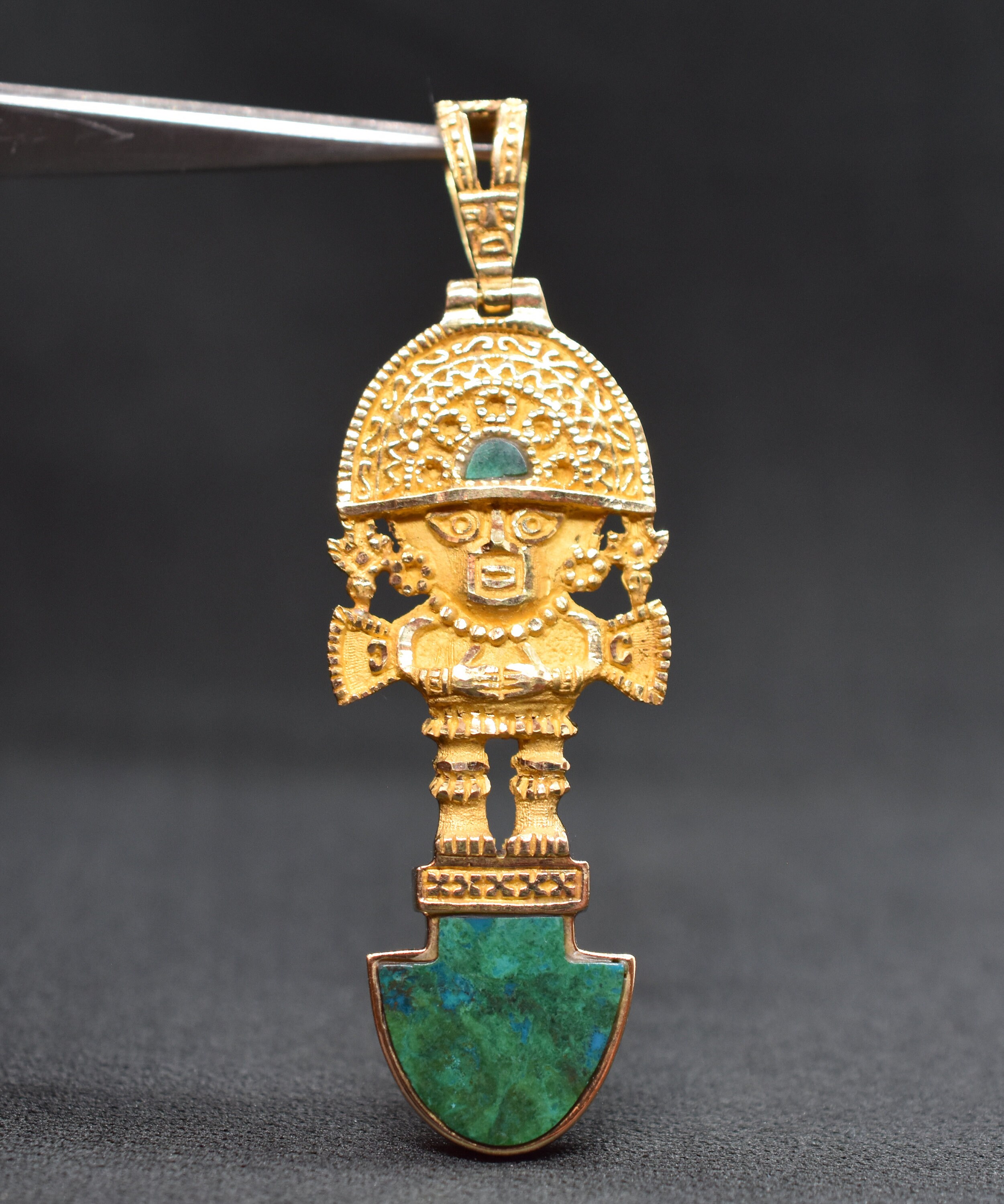 Vintage Statement 18 Karat Yellow Peruvian Incan Tumi Sun God | Etsy