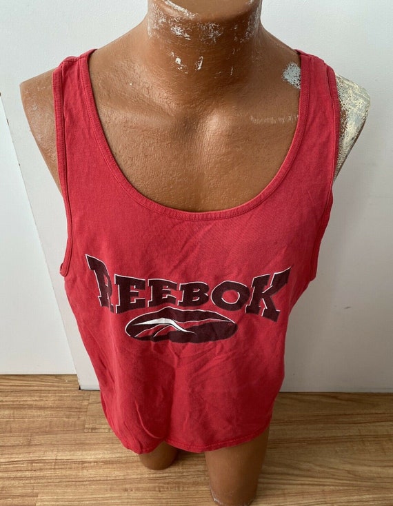 Vintage 90s Red & Black REEBOK Sleeveless Muscle … - image 2