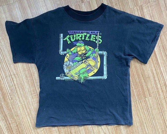 Boys' Teenage Mutant Ninja Turtles Vintage Ringer Short Sleeve Graphic  T-Shirt - Off White XS
