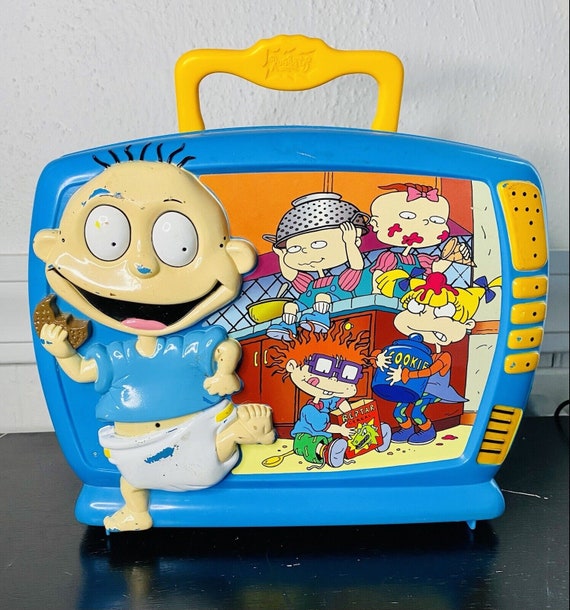 1998 RUGRATS Hard Plastic Molded Lunchbox by Color