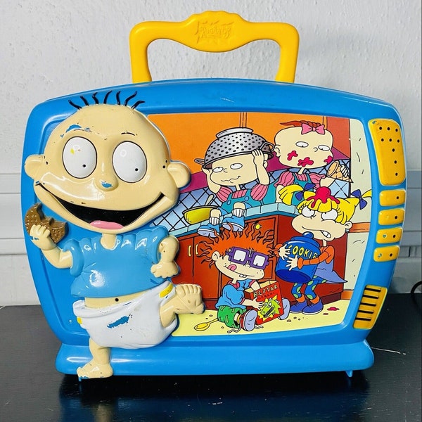 1998 RUGRATS Hard Plastic Molded Lunchbox by Colorbok Nickelodeon 90s