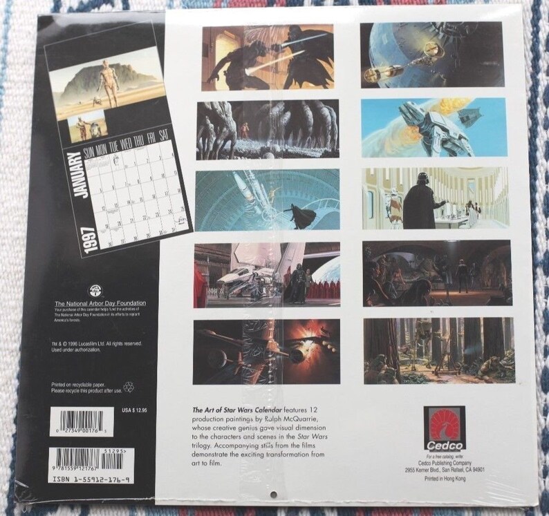 1997 the Art of STAR WARS Calendar New/sealed Ralph Mcquarrie Etsy