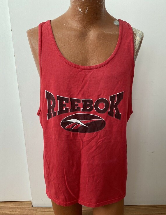 Vintage 90s Red & Black REEBOK Sleeveless Muscle … - image 3