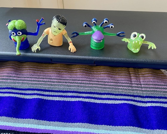 Vintage 90s Monster Finger Puppet Toys by ACC * Frankenstein
