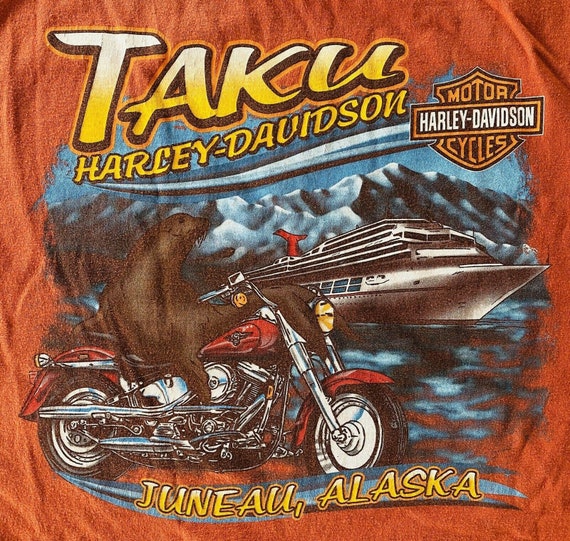 Harley Davidson Motorcycles TAKU Juneau, Alaska Orang… Gem