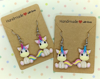 Unicorn pendant earrings