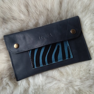Monedero Piel Mujer, Cartera Artesanal de Piel, Cartera ZEBRA, Cartera Piel Animal Print, Cartera Piel Roja Hecha a Mano, Tienda de Piel