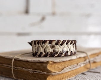 PULSERA piel de serpiente, pulsera cuero serpiente, pulsera de cuero y piton pitón, brazalete pulsera vintage python, pulsera de serpiente