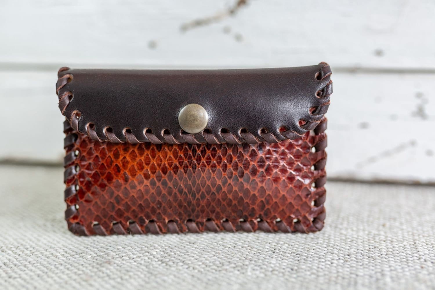 sleeves bags card holder exotic animal skin Men's Natural American Alligator Card Holder main image 0